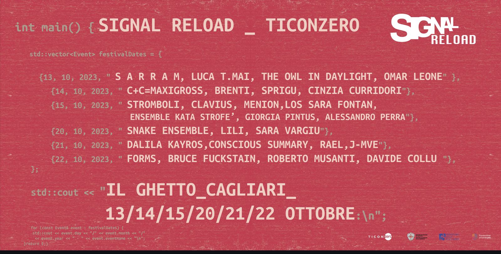 Materiale grafico di Signal Reload 2023