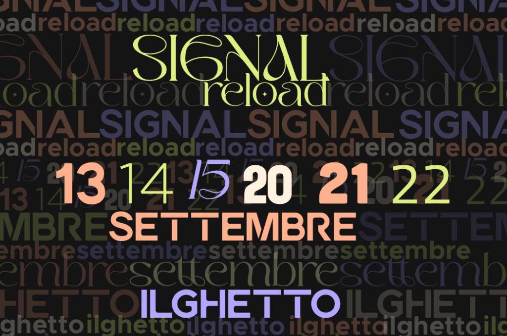 Materiale grafico di Signal Reload 2024